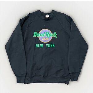Vintage Hard Rock Cafe New York Classic Sweatshirt Unisex Sz L 90s Made In USA